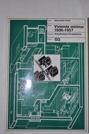 Cover of: Vivienda mínima 1906-1957