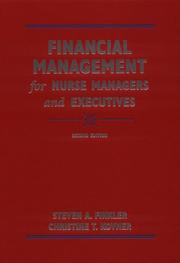 Cover of: Financial Management for Nurse Managers and  Executives