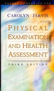 Cover of: Pocket Companion for Physical Examination and Health Assessment by Carolyn Jarvis