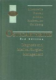 Cover of: Osteoarthritis by David S. Howell, Roy D., M.D. Altman, Joseph A. Buckwalter, Victor M. Goldberg