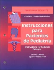 Cover of: Instrucciones para Pacientes de Pediatria (Instructions for Pediatric Patients)