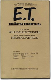 Cover of: E.T. - the Extra-Terrestrial: storybook
