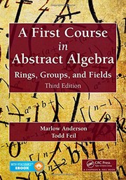 Cover of: A first course in abstract algebra by Marlow Anderson