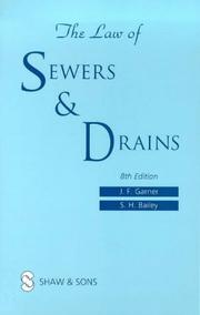 Cover of: The Law of Sewers and Drains