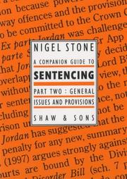 Cover of: A Companion Guide to Sentencing (The Companion Guides)