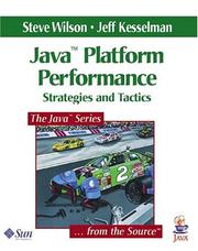 Cover of: Java platform performance: strategies and tactics