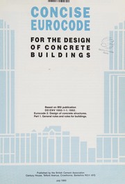 Cover of: Concise Eurocode for the Design of Concrete Buildings