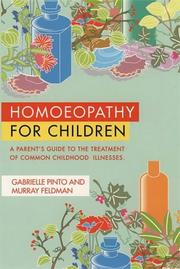 Homoeopathy For Children by Gabrielle Pinto