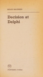 Decision at Delphi by Helen MacInnes