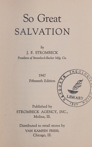 Cover of: So great salvation by J. F. Strombeck