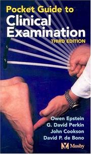 Cover of: Pocket guide to Clinical examination by Owen Epstein ... [et al.].