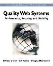 Cover of: Quality Web Systems by Elfriede Dustin, Jeff Rashka, Douglas McDiarmid, Jakob Nielson (Foreword)