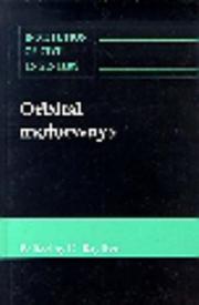 Cover of: Orbital motorways by organized by the Institution of Civil Engineers and held in Stratford-upon-Avon on 24-26 April 1990 ; [edited by D. Bayliss].