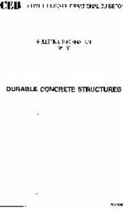 Cover of: Durable Concrete Structures: Design Guide