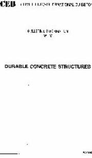 Cover of: Durable concrete structures: design guide.