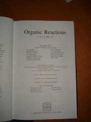 Cover of: Organic Reactions, Volumes 1-62 (Organic Reactions)