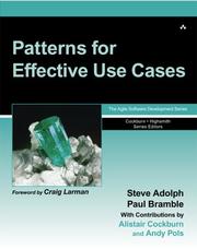 Cover of: Patterns for Effective Use Cases by Paul Bramble, Alistair Cockburn, Andy Pols, Steve Adolph