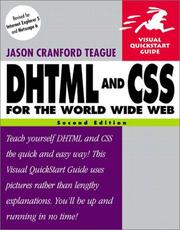 Cover of: DHTML and CSS for the World Wide Web