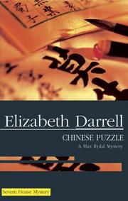 Cover of: Chinese Puzzle (Detective Max Rydal) by Elizabeth Darrell