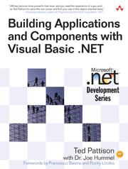 Cover of: Building applications and components with Visual Basic .NET by Ted Pattison