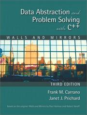 Cover of: Data abstraction and problem solving with C++ by Frank M. Carrano