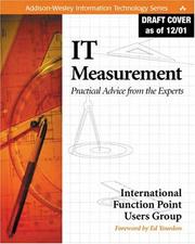 Cover of: IT Measurement: Practical Advice from the Experts