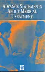 Cover of: Advance Statements about Medical Treatment (Advance Statements)