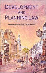 Cover of: Development and Planning Law by Barry Denyer-Green