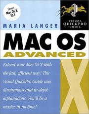 Cover of: Mac OS X Advanced Visual QuickPro Guide by Maria Langer