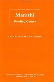 Cover of: Marathi reading course by Ian Raeside
