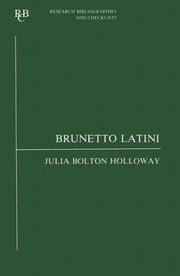 Cover of: Brunetto Latini by Julia Bolton Holloway