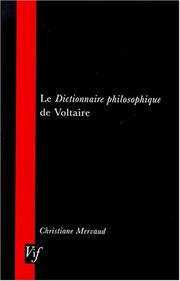 Cover of: Le Dictionnaire Philosophique De Voltaire (VIF)