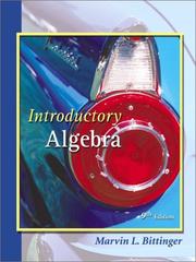 Cover of: Introductory algebra. by Judith A. Beecher