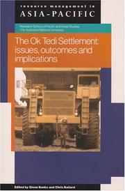 Cover of: The Ok Tedi settlement: issues, outcomes, and implications