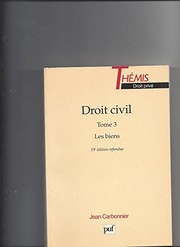 Cover of: Droit civil, tome 3 : Les biens