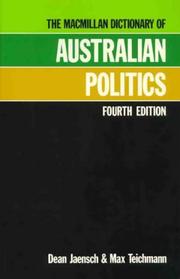Cover of: The Macmillan dictionary of Australian politics