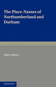 Cover of: Place-Names of Northumberland and Durham by Allen Mawer