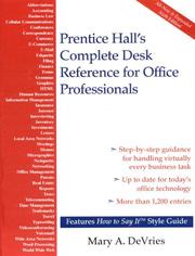 Cover of: Prentice Hall's Complete Desk Reference for Office Professionals