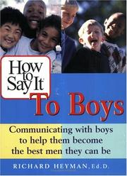 Cover of: How To Say It (R) To Boys by Richard Heyman