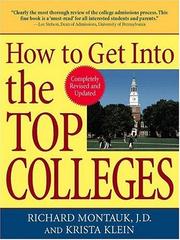 Cover of: How to Get Into the Top Colleges