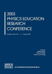 Front cover of 2003 Physics Education Research Conference by Unknown