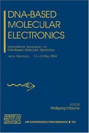 Cover of: DNA-Based Molecular Electronics | Wolfgang Fritzsche