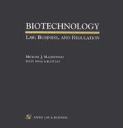 Cover of: Biotechnology by Michael J. Malinowski