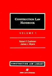 Cover of: Construction Law Handbook (2 Volume Set)