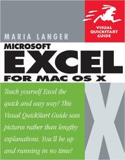 Cover of: Excel X for Mac OS X by Maria Langer