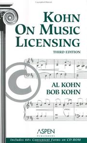 Cover of: Kohn on music licensing | Al Kohn