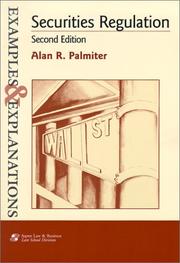 Cover of: Securities regulation by Alan R. Palmiter, Alan R. Palmiter