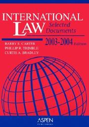 Cover of: International Law 2003-2004: Selected Document