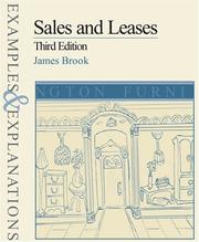 Cover of: Sales and leases by James Brook