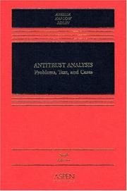 Cover of: Antitrust analysis | Phillip Areeda